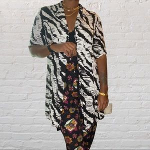 RECLAIMED VINTAGE black and white shirtdress